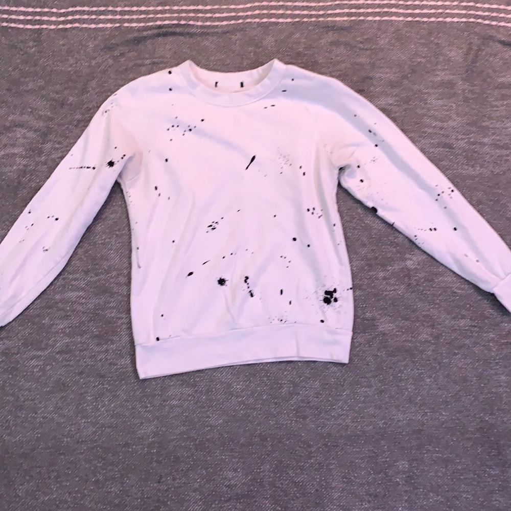 Forever 21 White Splatter Sweatshirt